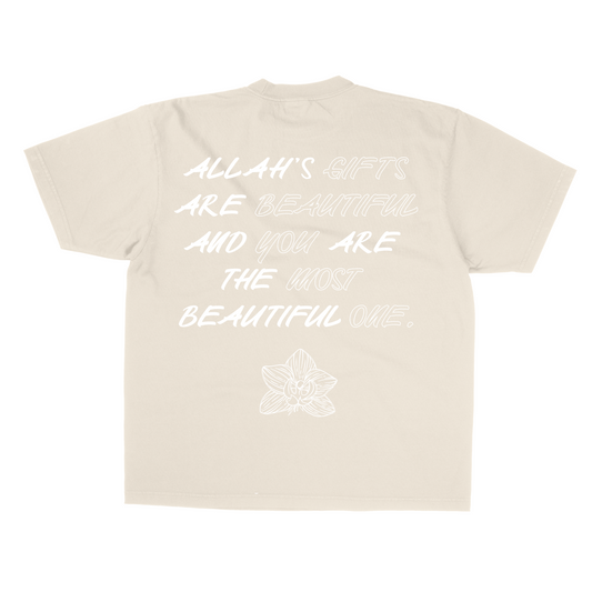 ALLAHS GIFTS CREME/WHITE TEE