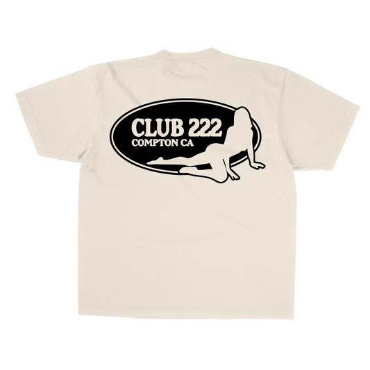 CLUB 222 CREME/BLACK TEE