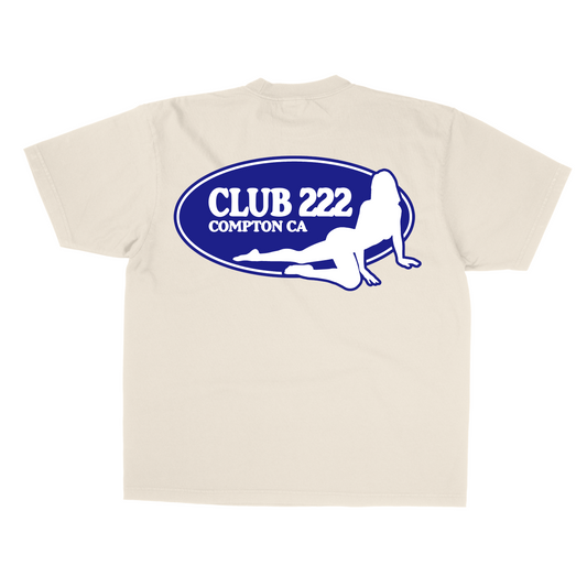 CLUB 222 CREME/BLUE TEE