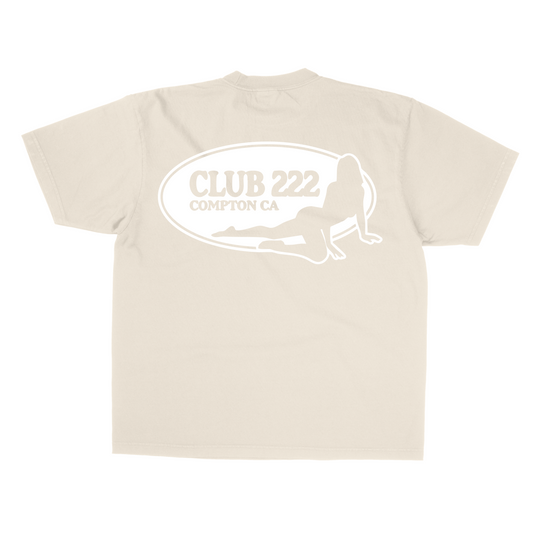 CLUB 222 CREME/WHITE TEE
