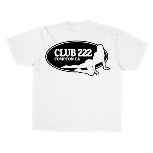 CLUB 222 WHITE/BLACK TEE