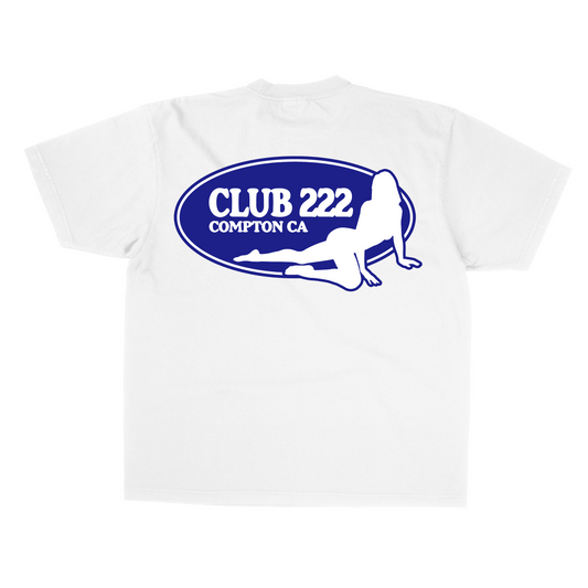 CLUB 222 WHITE/BLUE TEE
