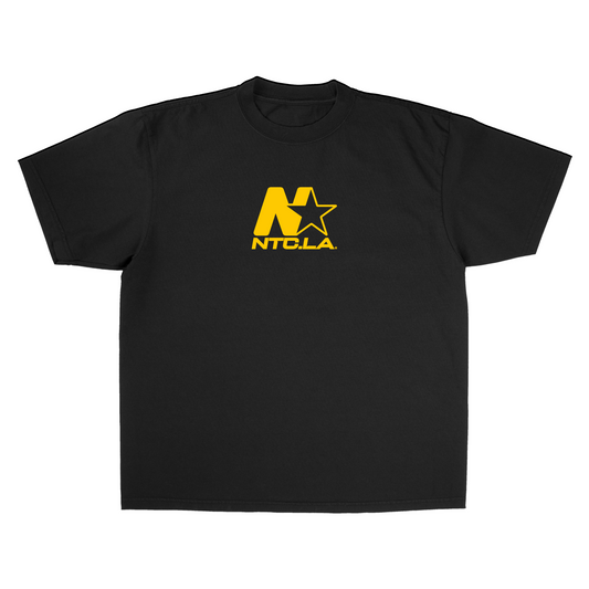 NTC LA STAR LOGO BLACK/YELLOW TEE