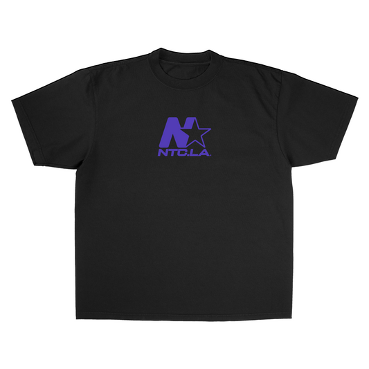 NTC LA STAR LOGO BLACK/ROYAL PURPLE TEE