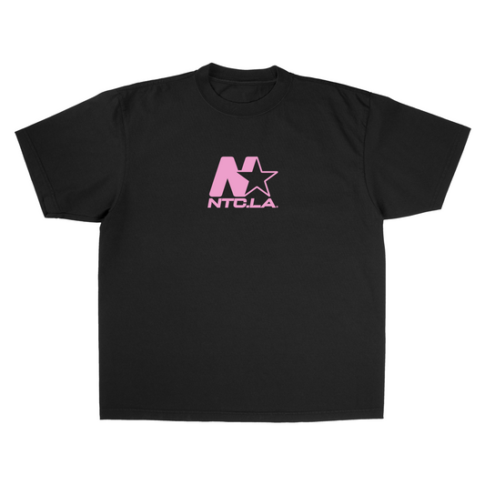 NTC LA STAR LOGO BLACK/VIBRANT PINK TEE