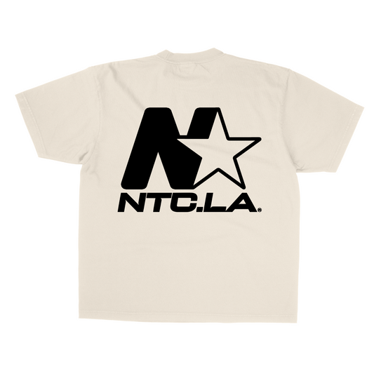 NTC LA STAR LOGO CREME/BLACK TEE (BACK)