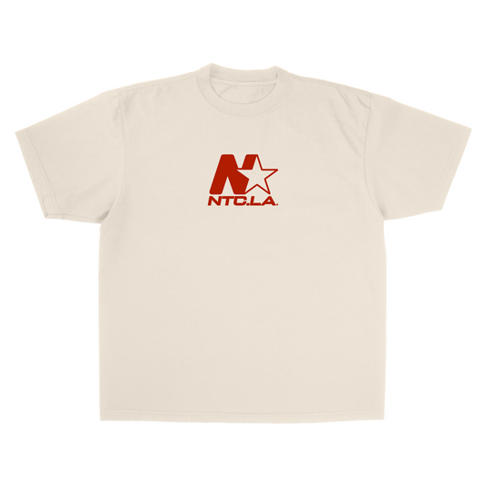 NTC LA STAR LOGO CREME/RED TEE