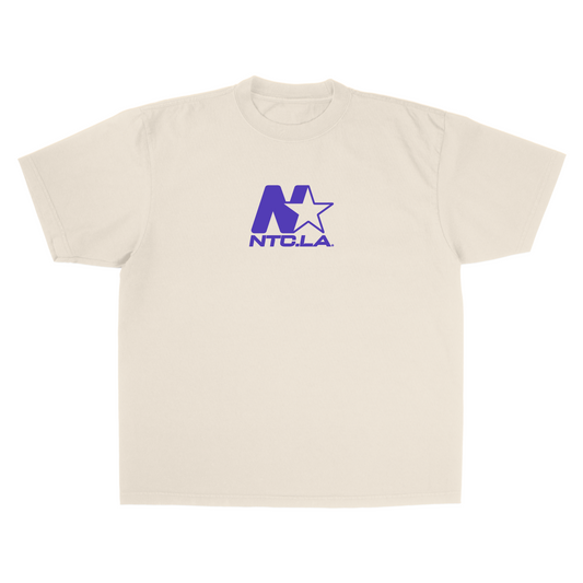 NTC LA STAR LOGO CREME/ROYAL PURPLE TEE