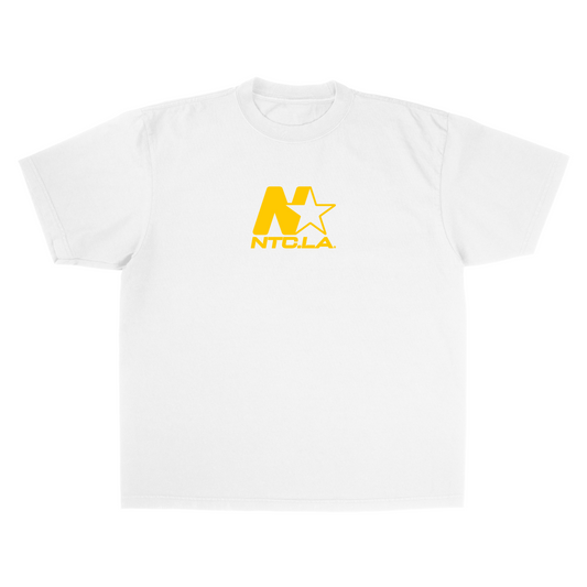 NTC LA STAR LOGO WHITE/YELLOW TEE
