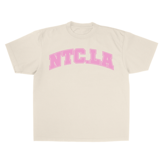 NTC LA UNI CREME/VIBRANT PINK TEE