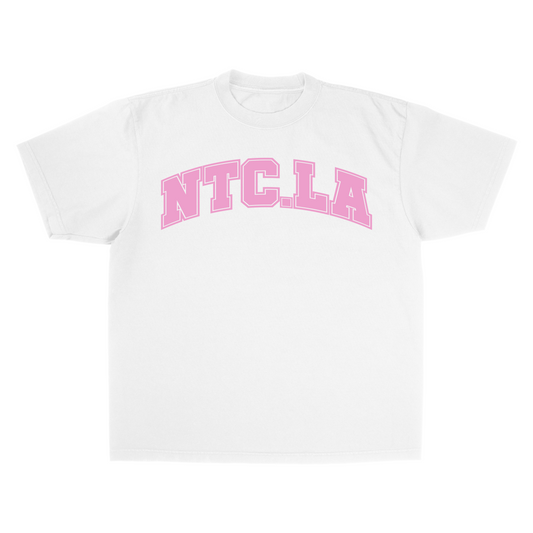 NTC LA UNI WHITE/VIBRANT PINK TEE