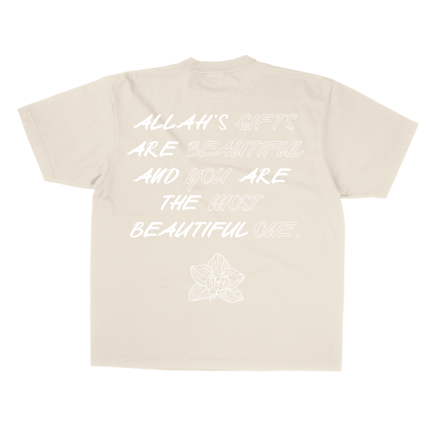 ALLAHS GIFTS CREME/WHITE TEE
