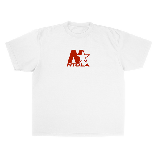 NTC LA STAR LOGO WHITE/RED TEE